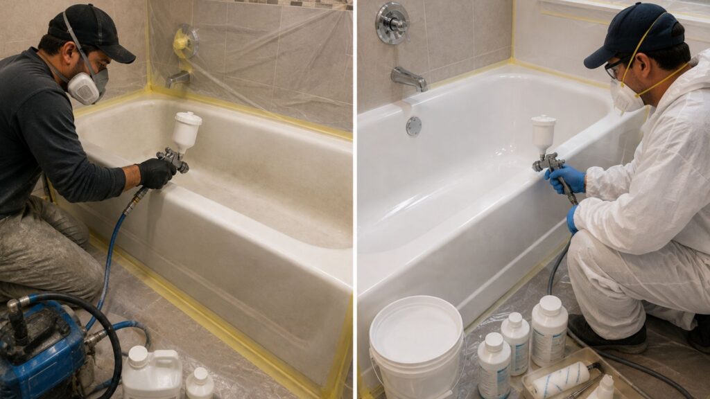 Bathtub Refinishing vs Reglazing: Same Process, Different Price Tag