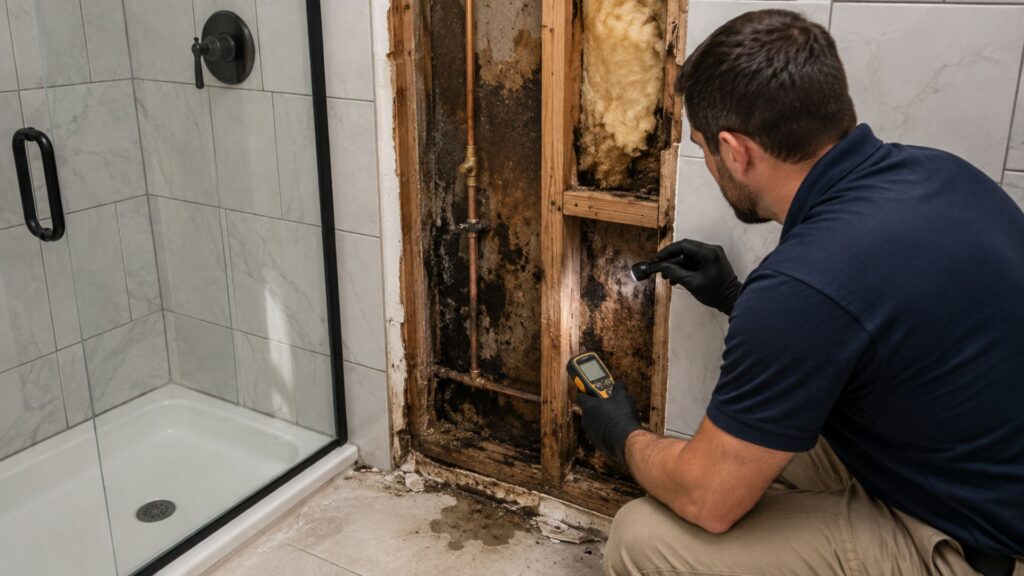 That Musty Smell Is Water Damage Behind Your Shower Wall