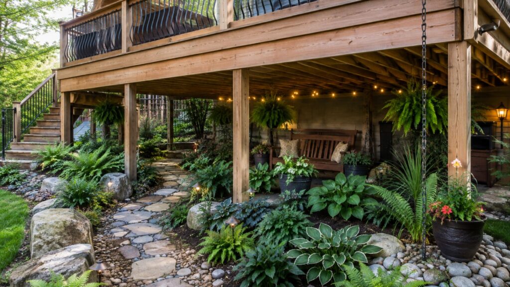 Under Deck Landscaping Ideas to Transform Dead Space Into a Garden