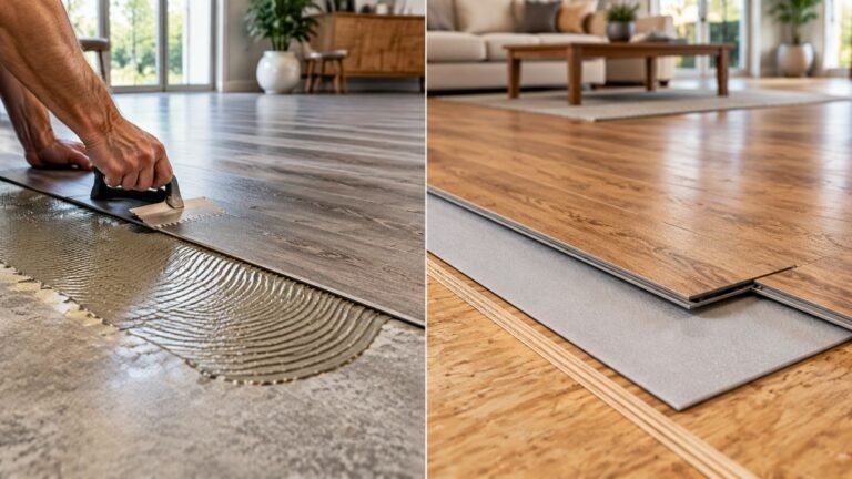 Glue-Down Vs Floating Vinyl: Your Subfloor Decides the Winner
